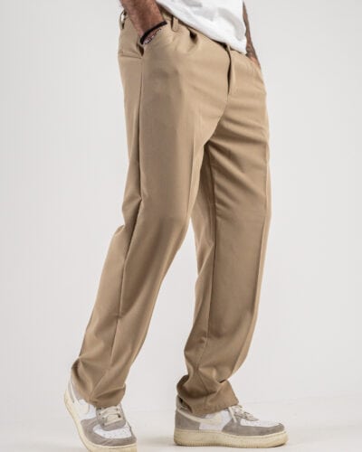 ESTASI Pantalone leggero con gamba morbida ed elastico in vita SANE EST Beige4 Best Seller