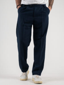 ESTASI Pantalone leggero con gamba morbida ed elastico in vita SANE’ EST Blu1