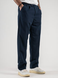 ESTASI Pantalone leggero con gamba morbida ed elastico in vita SANE’ EST Blu2