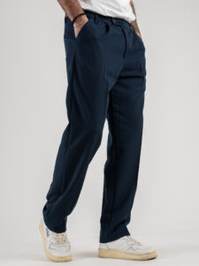 ESTASI Pantalone leggero con gamba morbida ed elastico in vita SANE’ EST Blu3