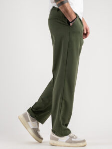 ESTASI Pantalone leggero con gamba morbida ed elastico in vita SANE’ EST Militare224