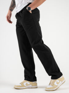 ESTASI Pantalone leggero con gamba morbida ed elastico in vita SANE’ EST Nero222