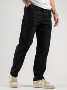 ESTASI Pantalone leggero con gamba morbida ed elastico in vita SANE’ EST Nero224