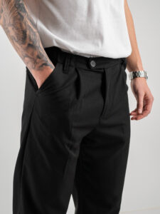 ESTASI Pantalone leggero con gamba morbida ed elastico in vita SANE’ EST Nero225