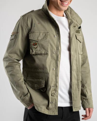 GIANNI LUPO Giacchetta sahariana leggera sportiva con tasche e patch militari GL300R Verde222 1 GIANNI LUPO GIANNI LUPO Giacchetta sahariana leggera sportiva con tasche e patch militari GL300R Verde