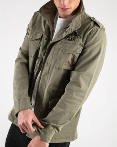 GIANNI LUPO Giacchetta sahariana leggera sportiva con tasche e patch militari GL300R Verde223 1 GIANNI LUPO GIANNI LUPO Giacchetta sahariana leggera sportiva con tasche e patch militari GL300R Verde