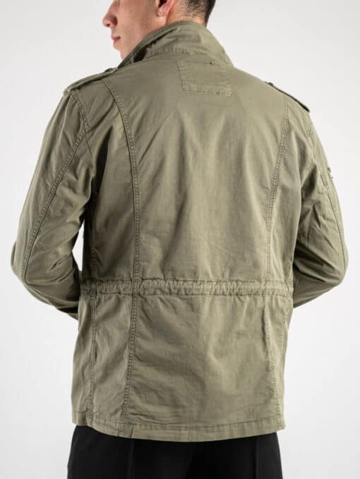 GIANNI LUPO Giacchetta sahariana leggera sportiva con tasche e patch militari GL300R Verde - immagine 9