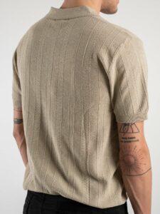 GIANNI LUPO Polo in maglia lavorata GL33754 Beige (1)