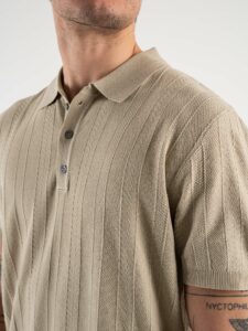 GIANNI LUPO Polo in maglia lavorata GL33754 Beige (4)