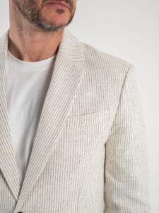 IMPERIAL Giacca da abito rigata con 2 bottoni JZ1EHAP PannaBlu (3)