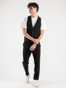IMPERIAL Gilet da abito L810HBQ Nero1
