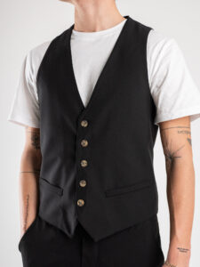 IMPERIAL Gilet da abito L810HBQ Nero2