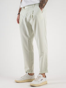 IMPERIAL Pantalone da abito con gamba morbida e pinces PD9CHBQ Rugiada1