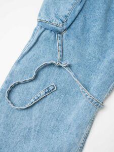 Jeans con lacci e tasconi laterali ZARA Azzurro (8)