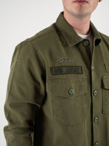 ONLY&SONS Camicia sportiva con patch militari FLY 22029629 Winter Moss (7)