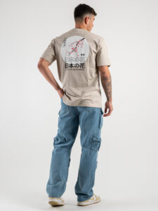ONLY&SONS T-shirt over con stampa giapponese KACE 220228731 Silver Lining (2)