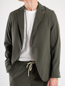 OVER-D Giacca monopetto da abito relaxed fit OE1S2S4G12 Verde Militare1