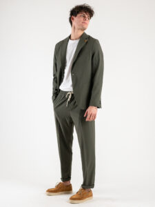 OVER-D Giacca monopetto da abito relaxed fit OE1S2S4G12 Verde Militare2