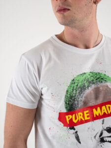 PABLIC T-shirt in cotone con stampa PURE MADNESS 243247 Bianca (1)
