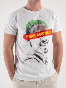 PABLIC T-shirt in cotone con stampa PURE MADNESS 243247 Bianca (2)