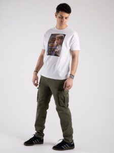 RESELL T-shirt in cotone con stampa MAMMA HO PERSO L’AEREO PLAYBOY 564 Bianco (2)