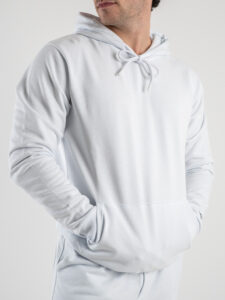 SUPERCULTURE Felpa leggera con cappuccio JOY Bianco (1)