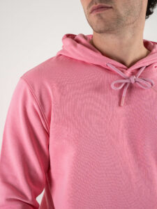 SUPERCULTURE Felpa leggera con cappuccio JOY Rosa Buble (1)