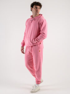 SUPERCULTURE Felpa leggera con cappuccio JOY Rosa Buble (2)