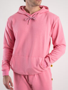 SUPERCULTURE Felpa leggera con cappuccio JOY Rosa Buble (3)