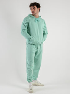 SUPERCULTURE Felpa leggera con cappuccio JOY Verde Menta (1)