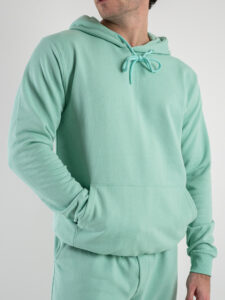 SUPERCULTURE Felpa leggera con cappuccio JOY Verde Menta (2)
