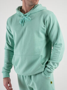 SUPERCULTURE Felpa leggera con cappuccio JOY Verde Menta (4)