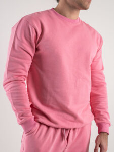 SUPERCULTURE Felpa leggera girocollo TEDDY Rosa Bubble (1)