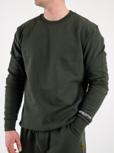 SUPERCULTURE Felpa leggera girocollo TEDDY Verde Militare (2)