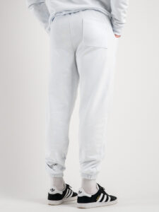 SUPERCULTURE Pantalone tuta leggero con polsini JOG Bianco (1)