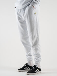 SUPERCULTURE Pantalone tuta leggero con polsini JOG Bianco (2)