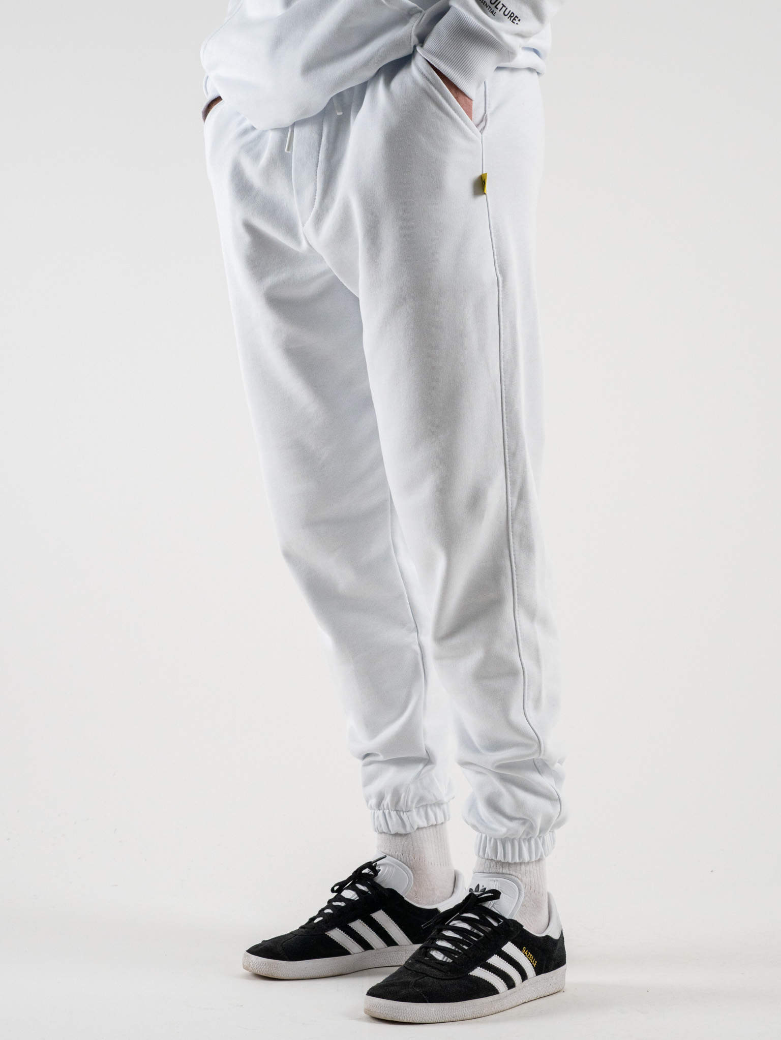 SUPERCULTURE Pantalone tuta leggero con polsini JOG Bianco Prezzo 27 45 Estasi Fashion