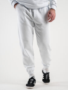 SUPERCULTURE Pantalone tuta leggero con polsini JOG Bianco (3)