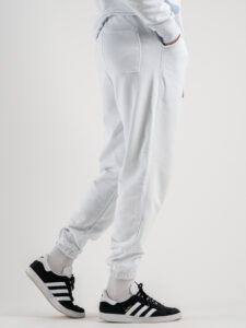 SUPERCULTURE Pantalone tuta leggero con polsini JOG Bianco (5)