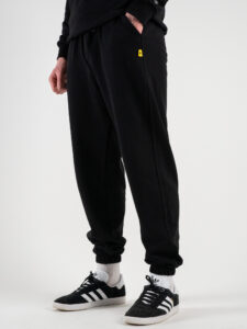 SUPERCULTURE Pantalone tuta leggero con polsini JOG Nero (1)