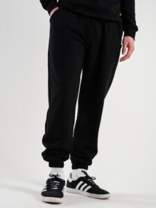 SUPERCULTURE Pantalone tuta leggero con polsini JOG Nero (2)
