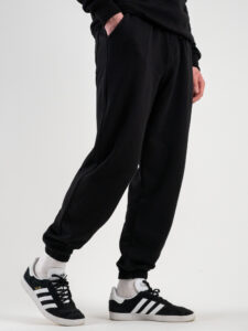 SUPERCULTURE Pantalone tuta leggero con polsini JOG Nero (3)