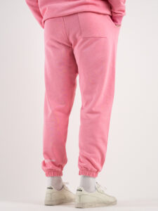 SUPERCULTURE Pantalone tuta leggero con polsini JOG Rosa Bubble (5)