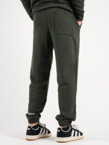 SUPERCULTURE Pantalone tuta leggero con polsini e tasconi laterali POSER Verde Militare (1)