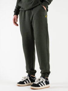 SUPERCULTURE Pantalone tuta leggero con polsini e tasconi laterali POSER Verde Militare (5)