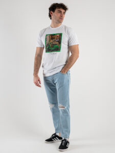SUPERCULTURE T-shirt in cotone con stampa VESPA Bianca (1)