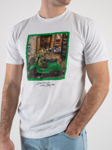 SUPERCULTURE T-shirt in cotone con stampa VESPA Bianca (2)