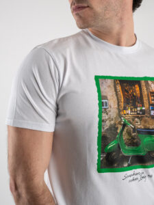 SUPERCULTURE T-shirt in cotone con stampa VESPA Bianca (3)