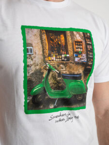 SUPERCULTURE T-shirt in cotone con stampa VESPA Bianca (4)
