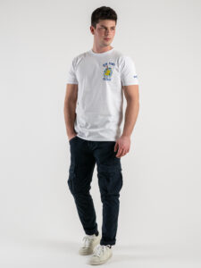 SUPERCULTURE T-shirt in cotone con stampa e ricamo GIN TONIC PLEASE Bianca (2)